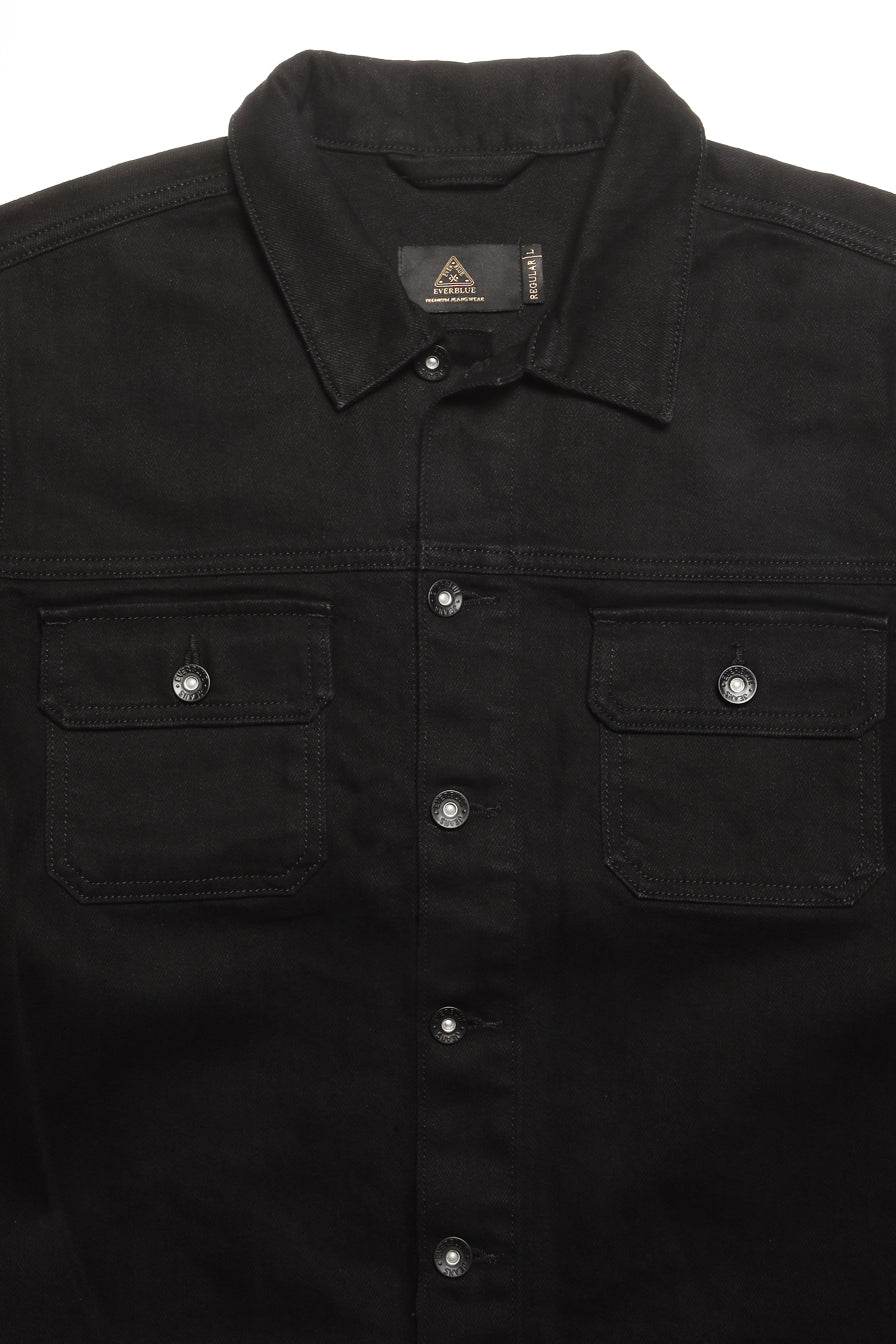 ALLAN-MEN BLACK CLASSIC TRUCKER JACKET