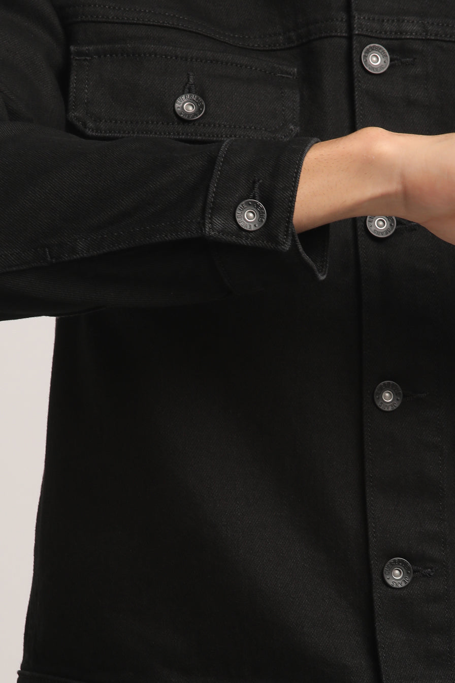 ALLAN-MEN BLACK CLASSIC TRUCKER JACKET