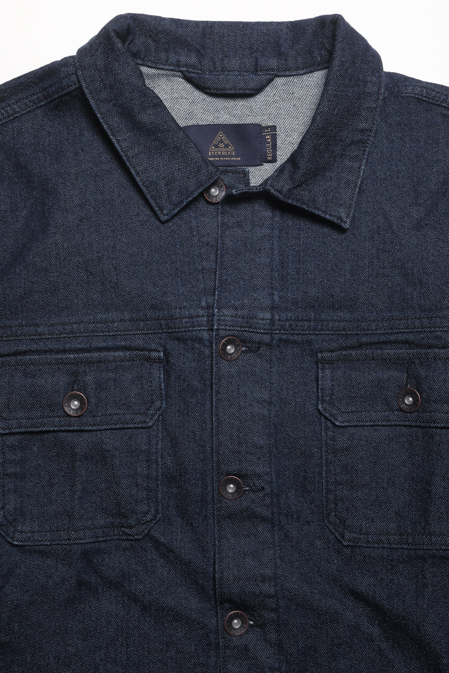 ALLEN-MEN DARK BLUE CLASSIC TRUCKER JACKET