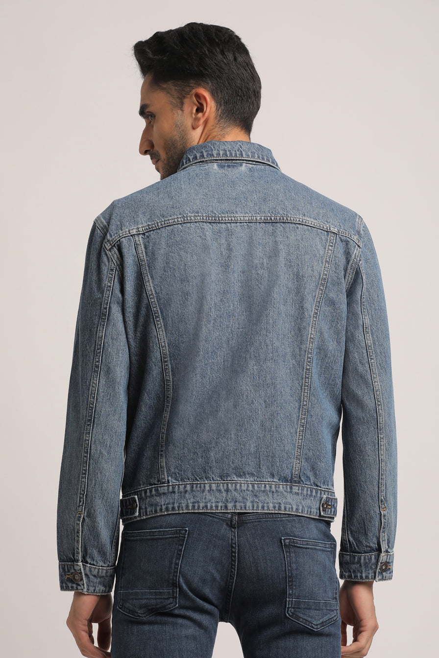 COLE-MEN MID BLUE CLASSIC TRUCKER JACKET