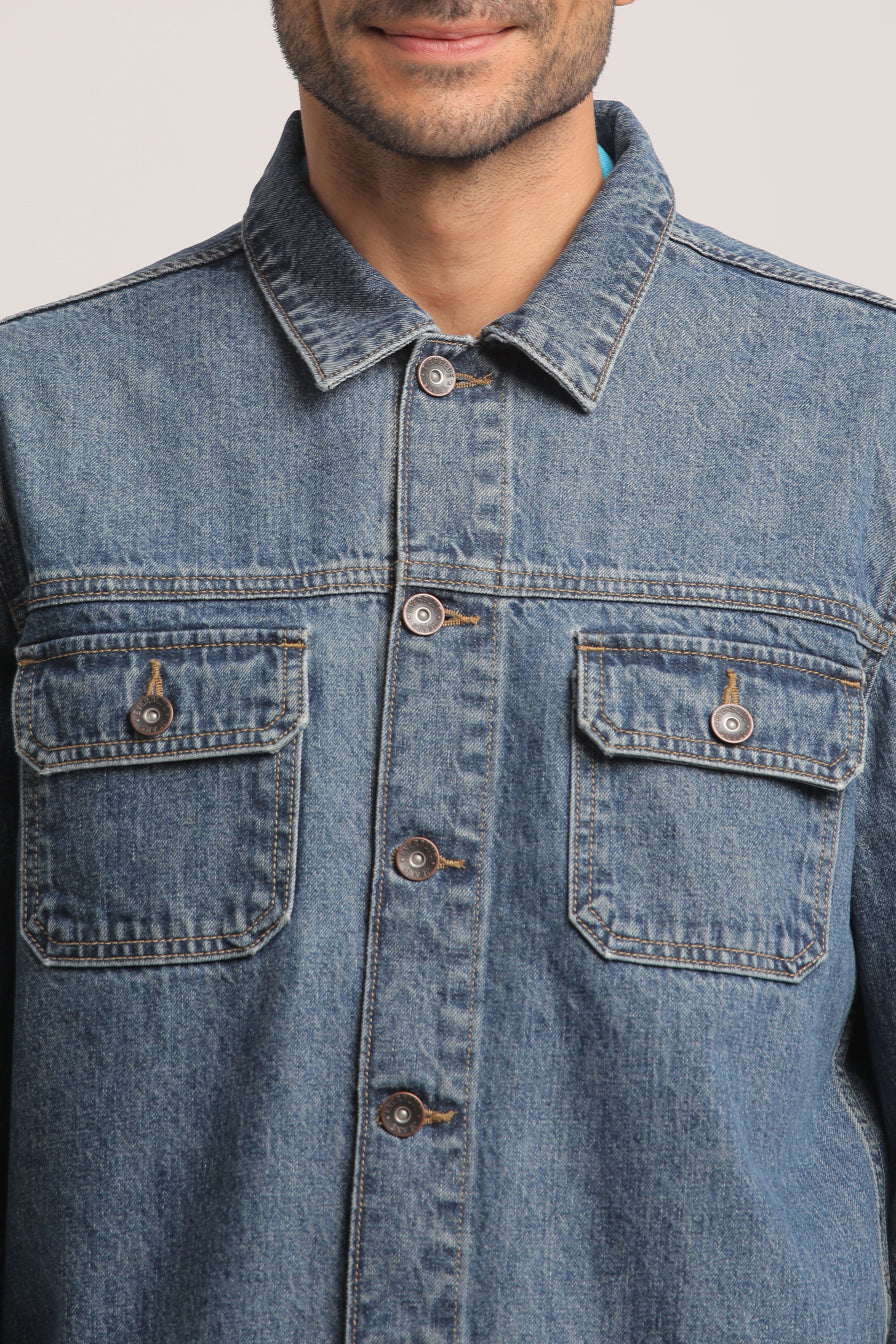 COLE-MEN MID BLUE CLASSIC TRUCKER JACKET