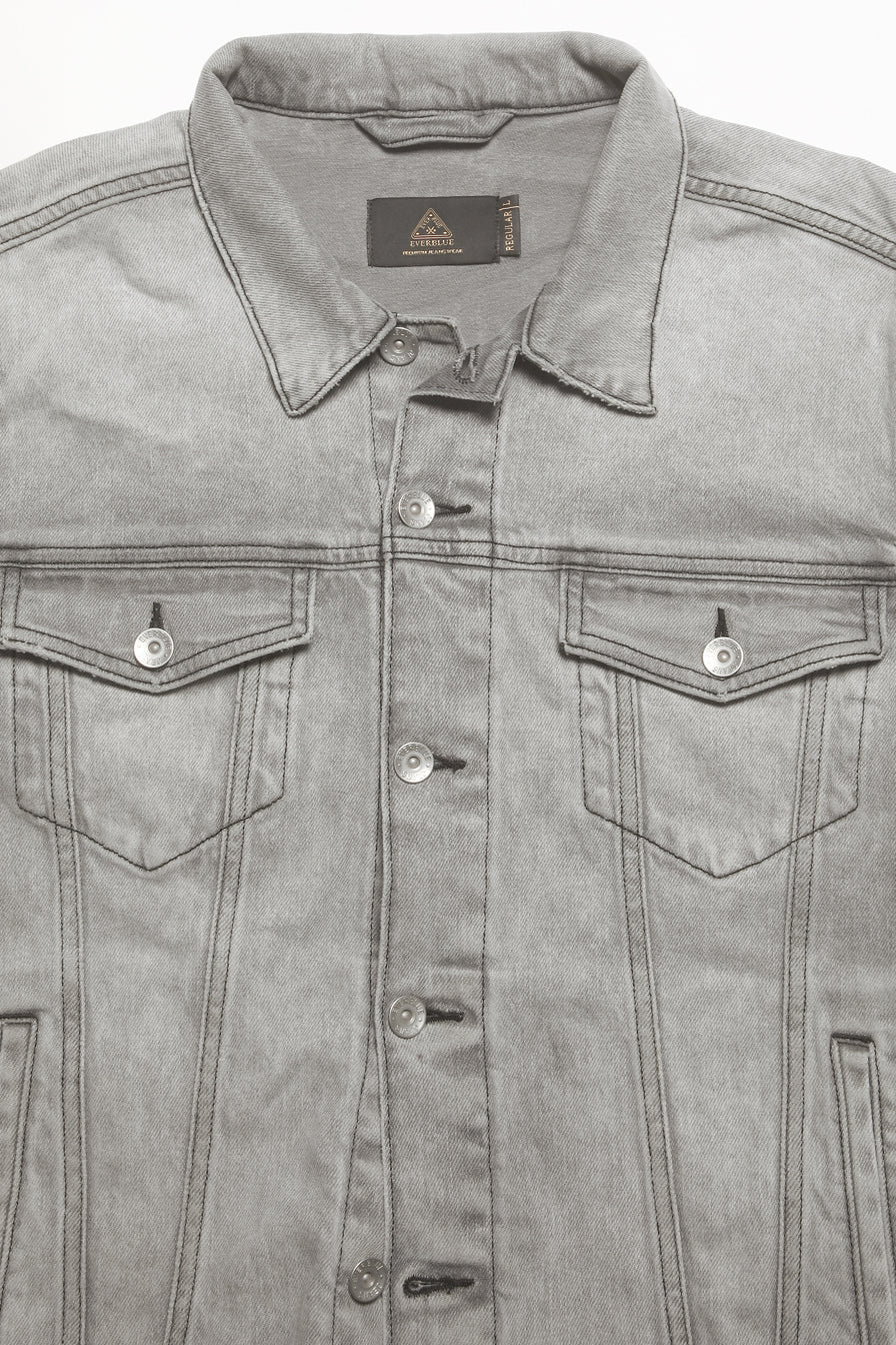 DUKE-MEN GREY CLASSIC TRUCKER JACKET
