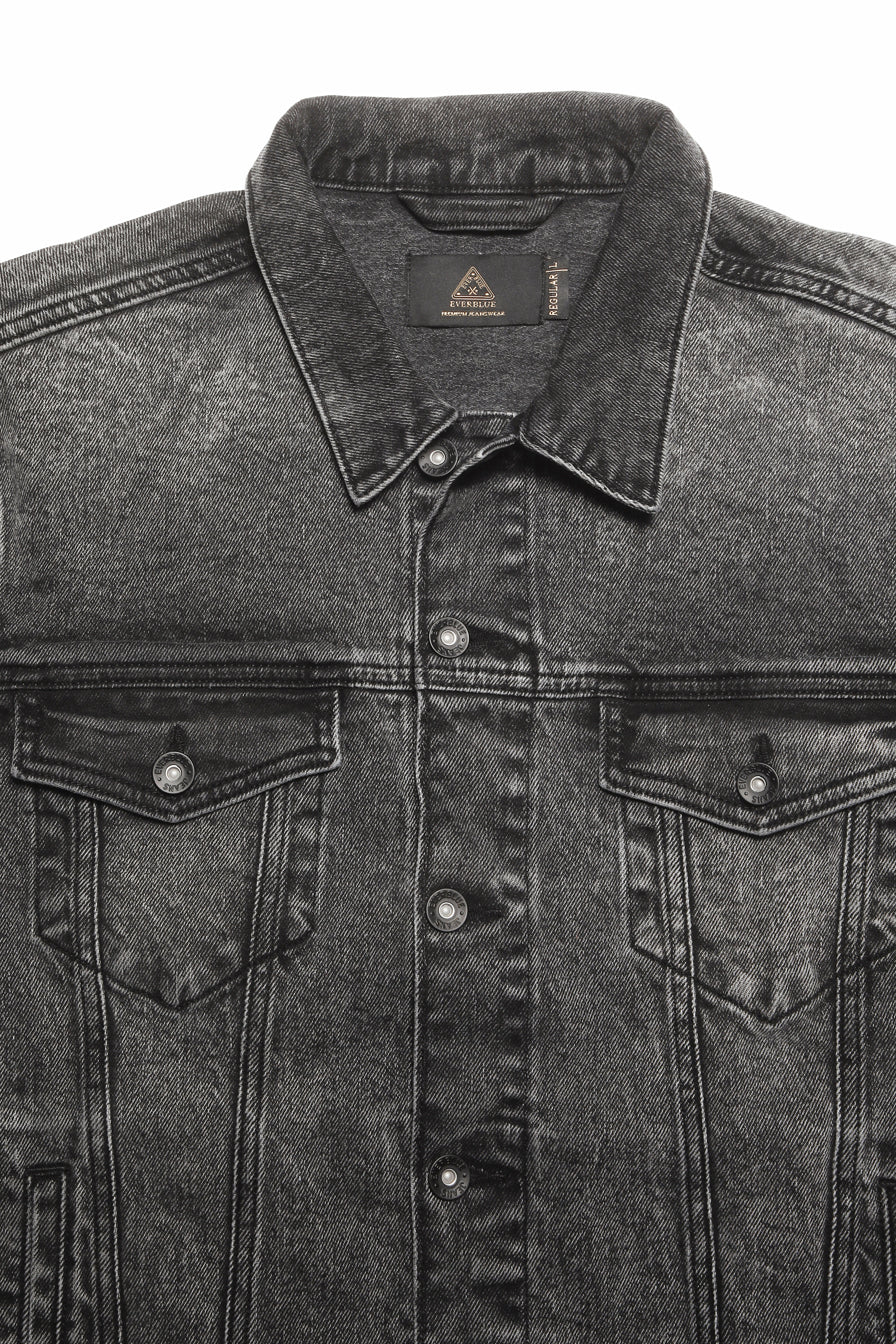 KADEN-MEN BLACK CLASSIC TRUCKER JACKET