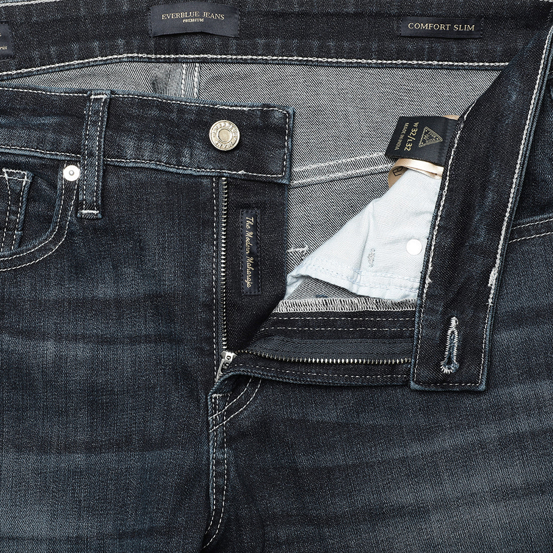 FABRIZIO-Blue Regular Fit Jeans