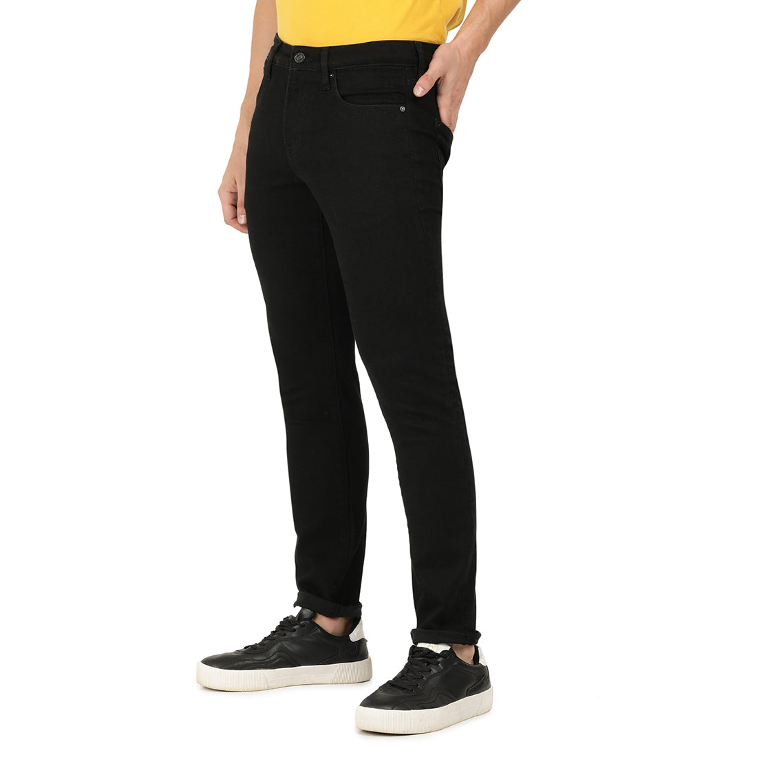 Elio-Black Regular Fit Jeans