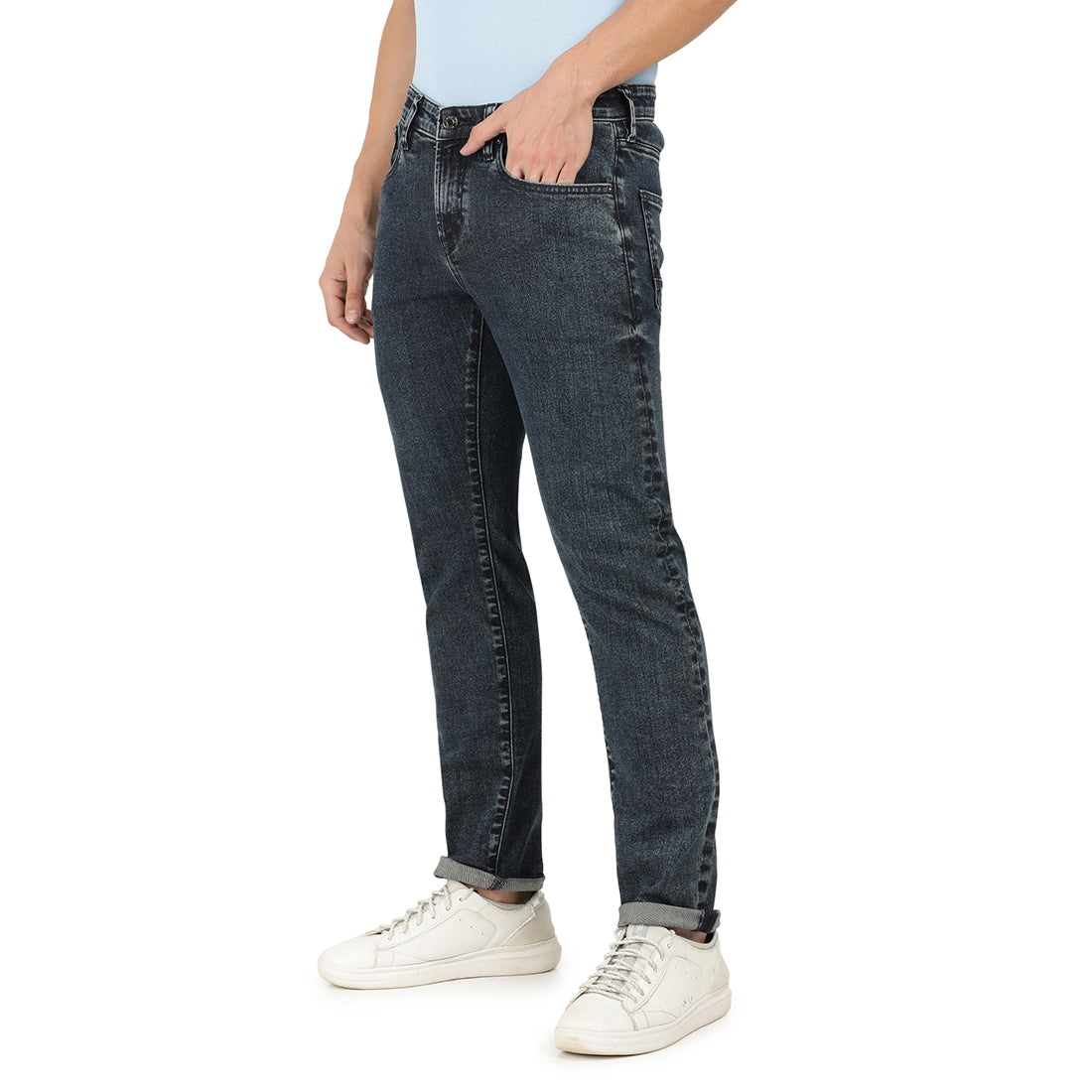 FAUSTO-Blue Regular Fit Jeans