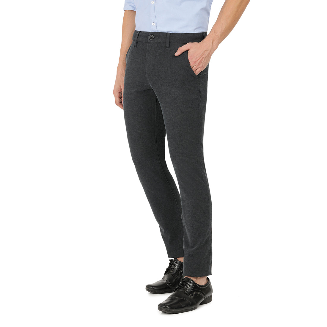 HORN BILL-Charcoal Grey Smart Casual Jeans