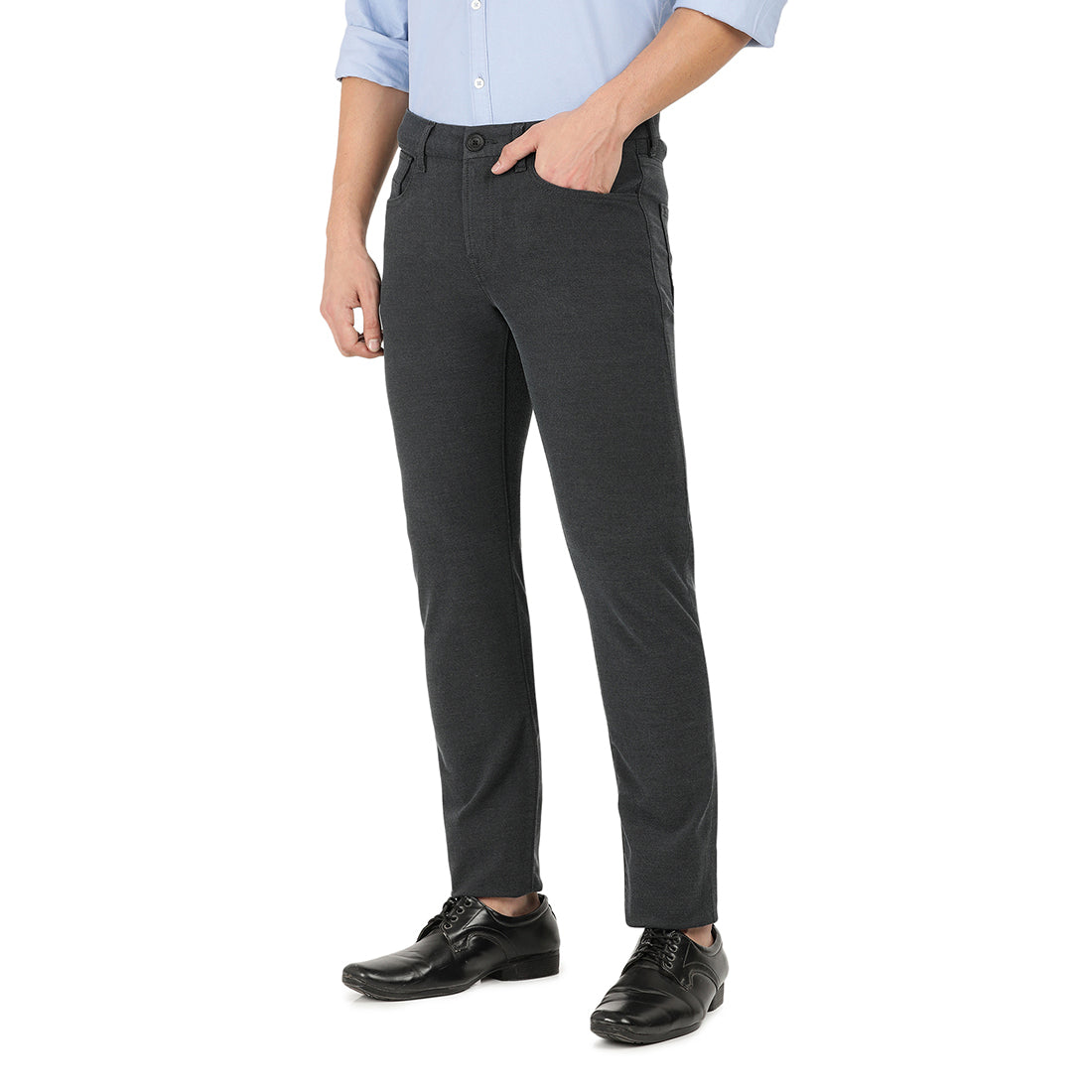 SEAGULL-Charcoal Grey Smart Casual Jeans