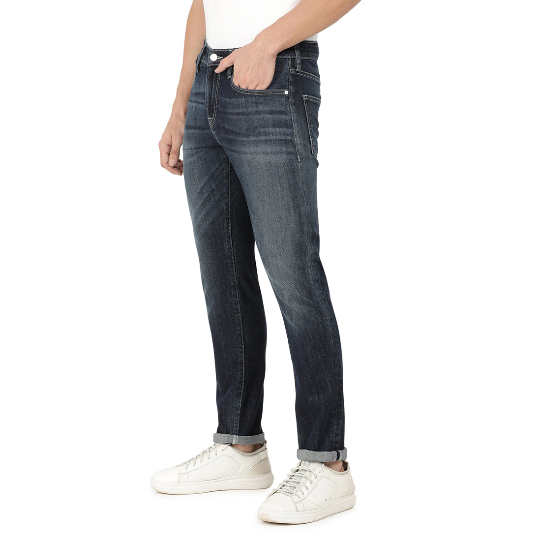 FABRIZIO-Blue Regular Fit Jeans
