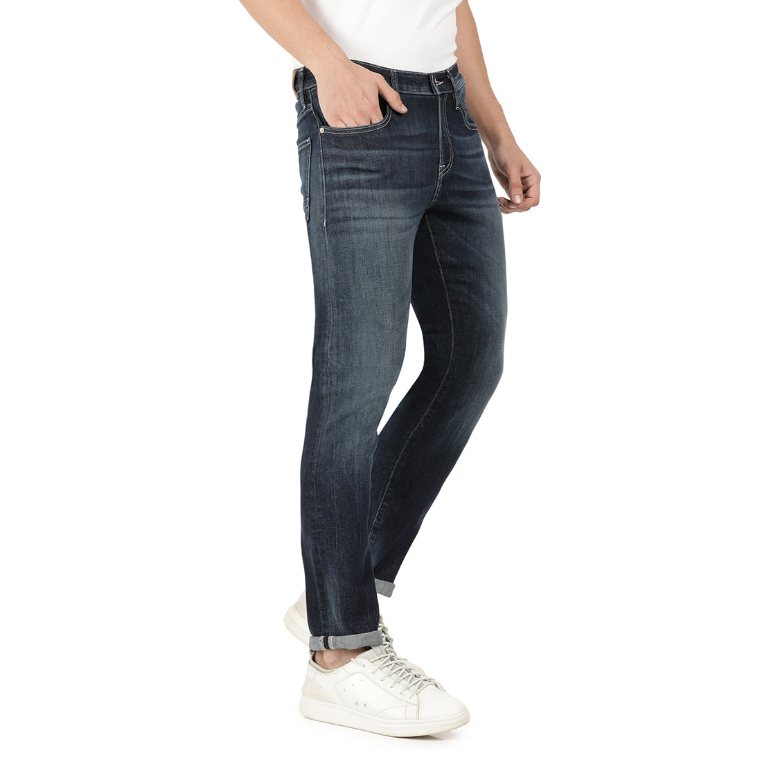 FABRIZIO-Blue Regular Fit Jeans