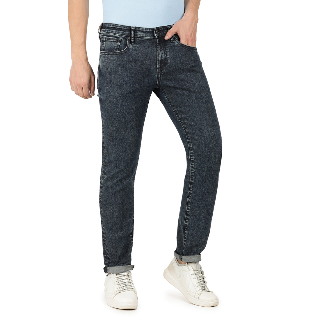 FAUSTO-Blue Regular Fit Jeans