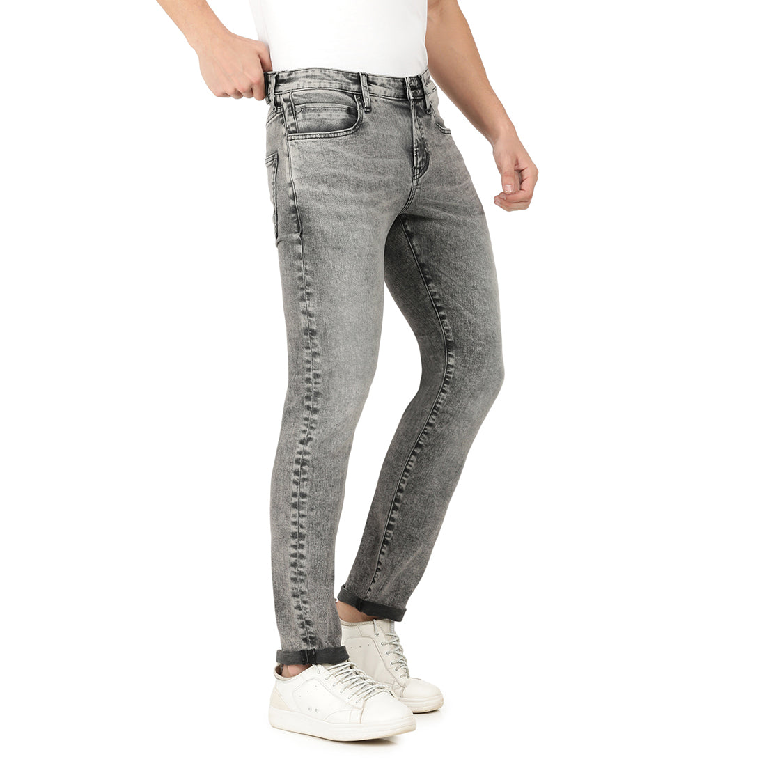 GIACOMO-Grey Regular Fit Jeans
