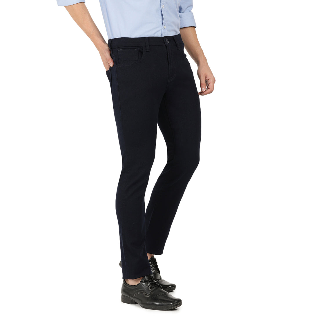 MAGPIE-Navy Blue Smart Casual Jeans