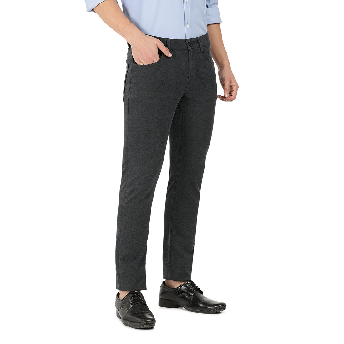 SEAGULL-Charcoal Grey Smart Casual Jeans