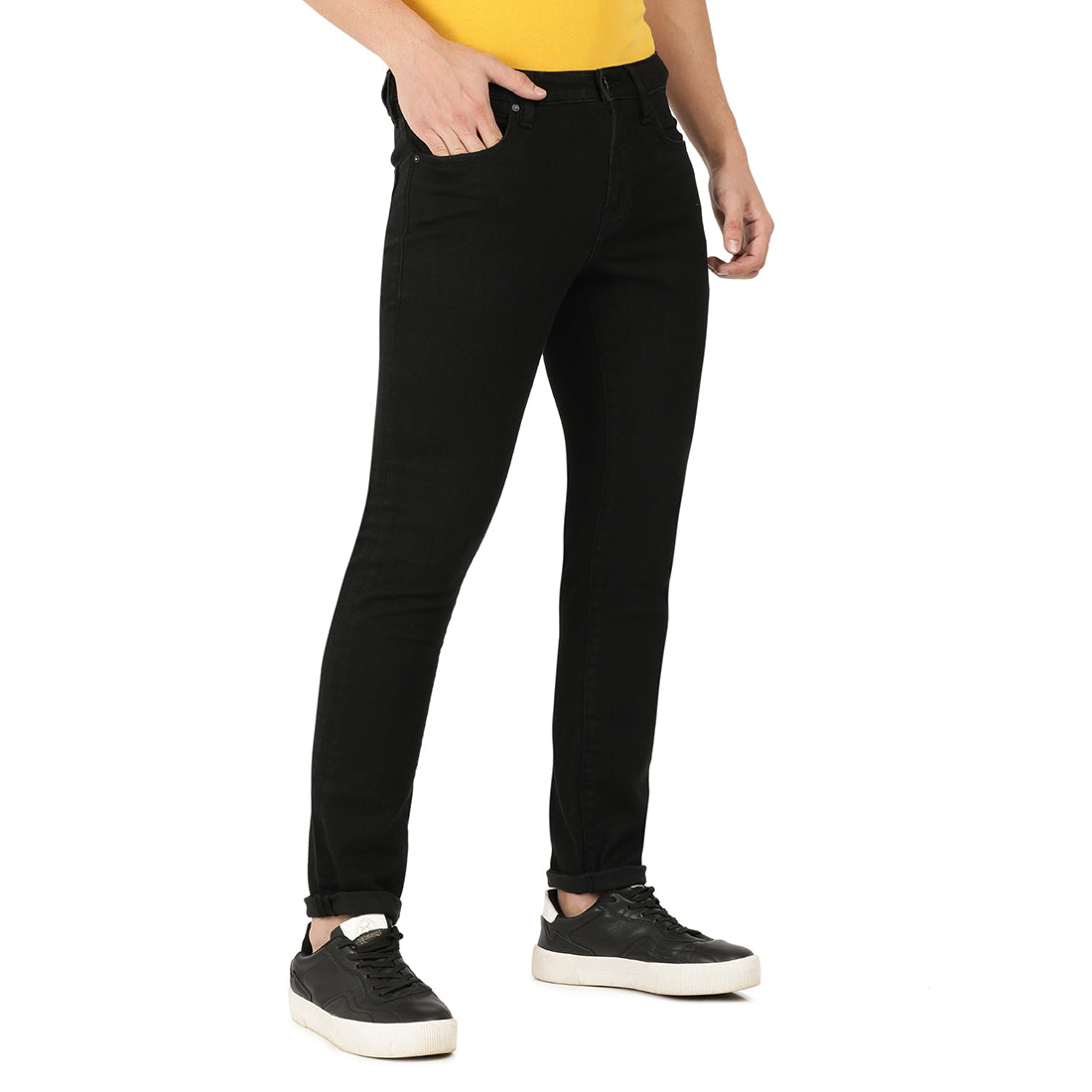 Elio-Black Regular Fit Jeans