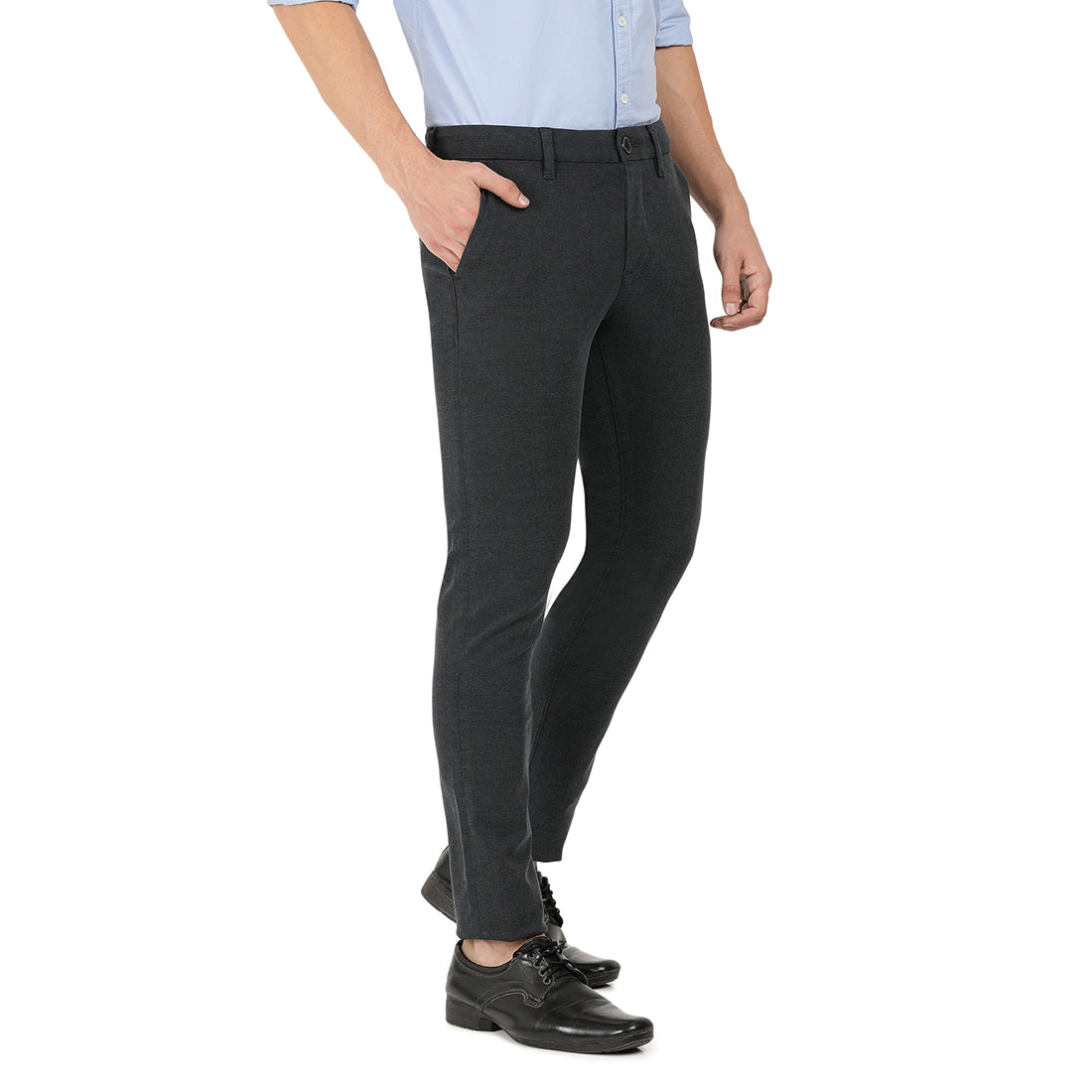 HORN BILL-Charcoal Grey Smart Casual Jeans