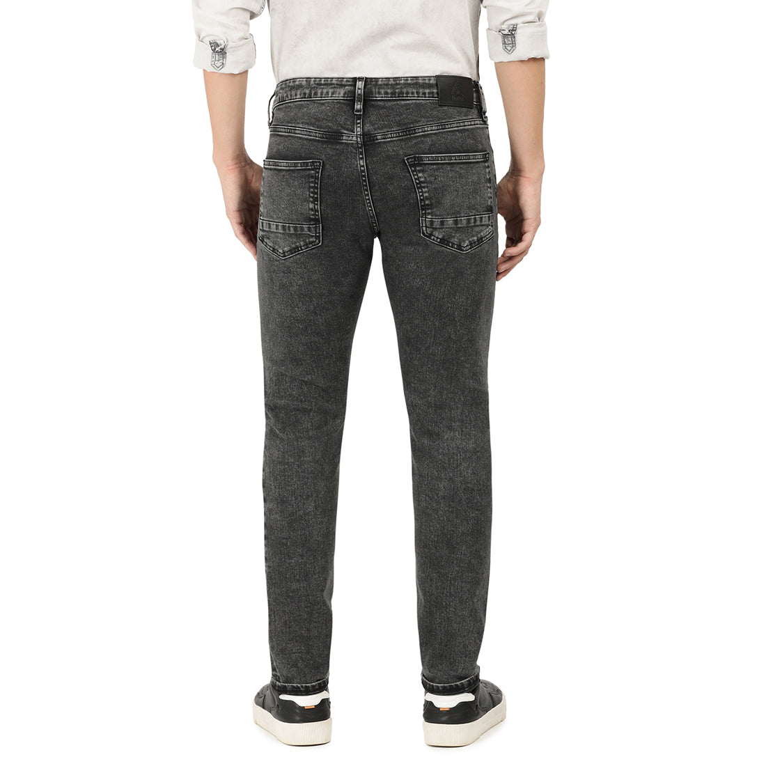 GIANLUCA-Grey Comfort Slim Jeans