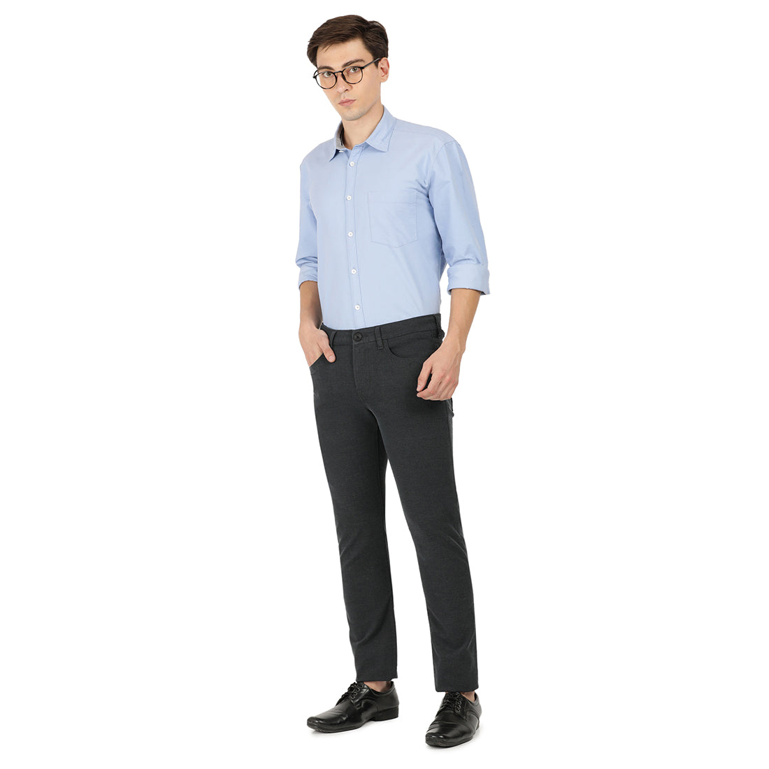 SEAGULL-Charcoal Grey Smart Casual Jeans