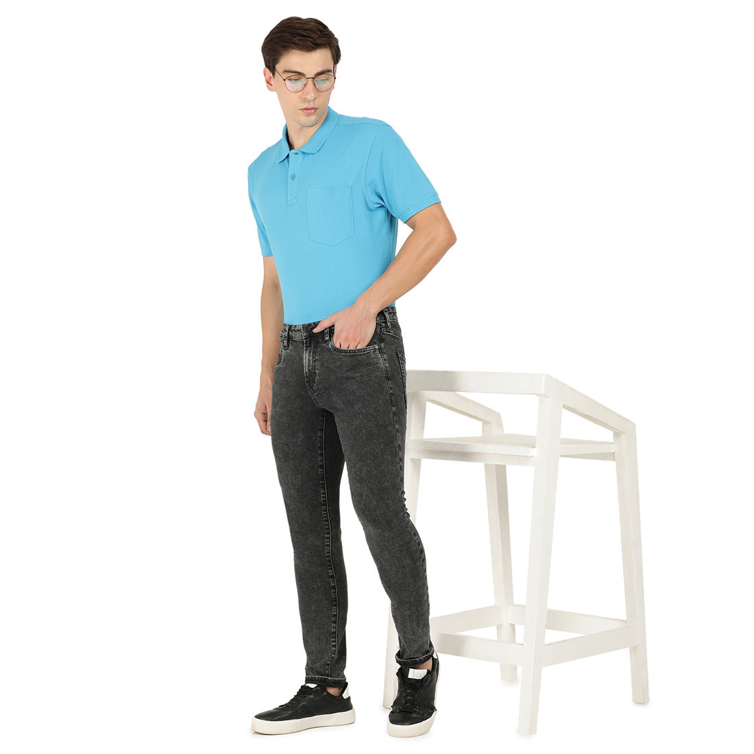Domenico-Grey Regular Fit Jeans