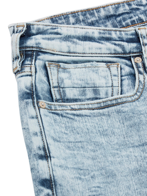 DAYOT-Blue Tapered Slim Jeans