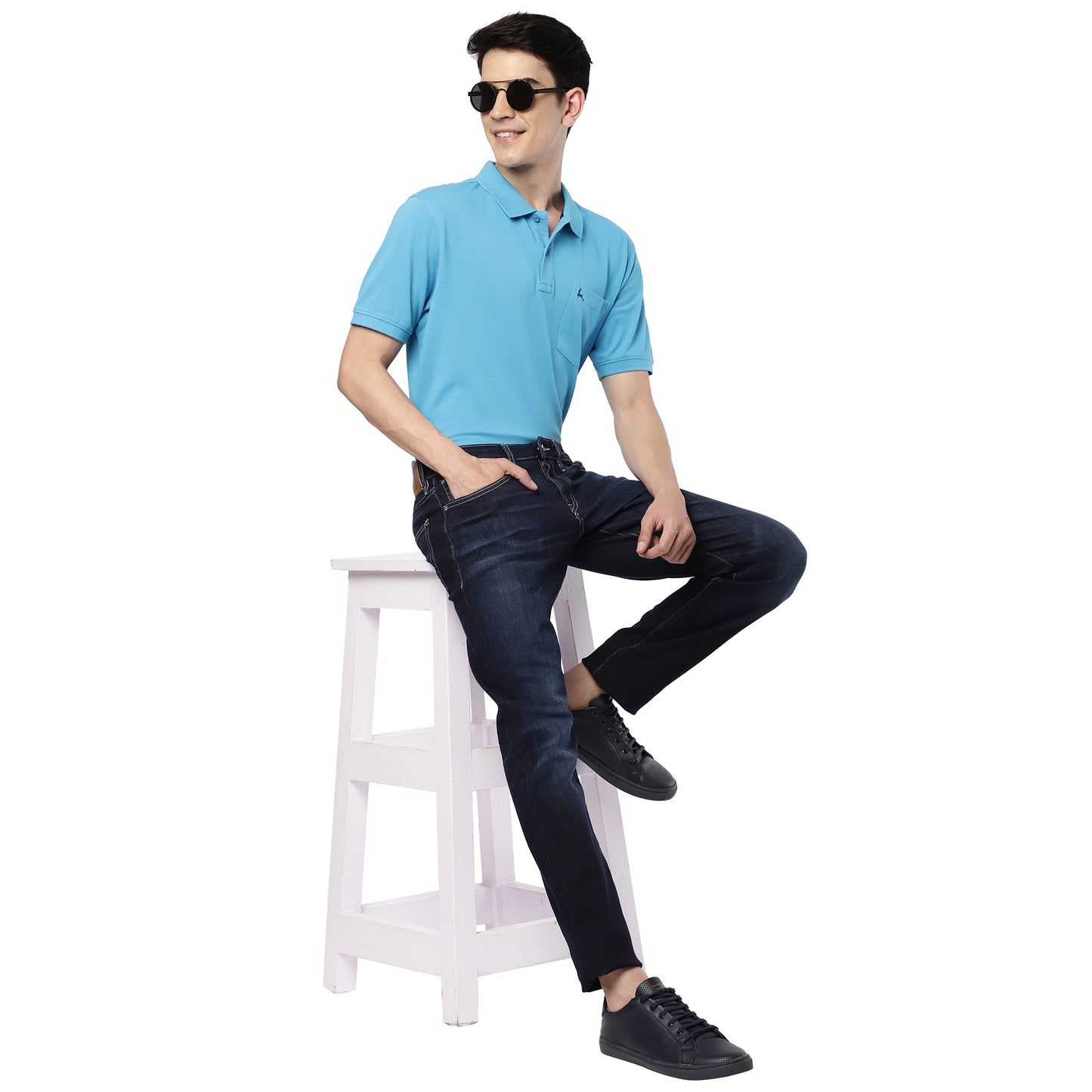 EDEN-Dark Blue Comfort Slim Jeans