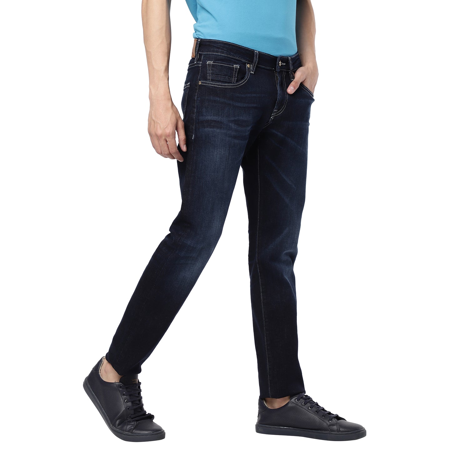 EDEN-Dark Blue Comfort Slim Jeans