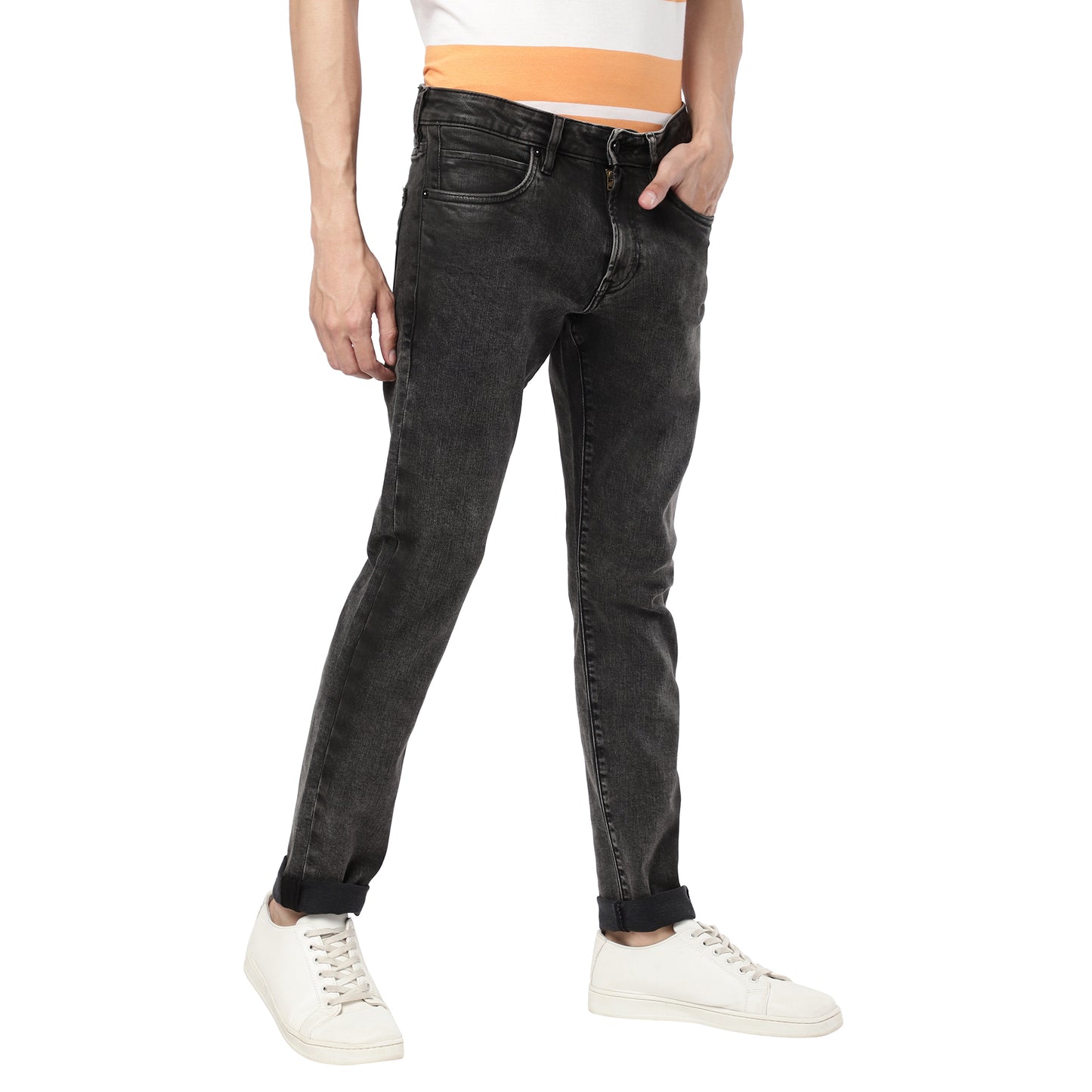 EMERICK-Dark Grey Regular Fit Jeans