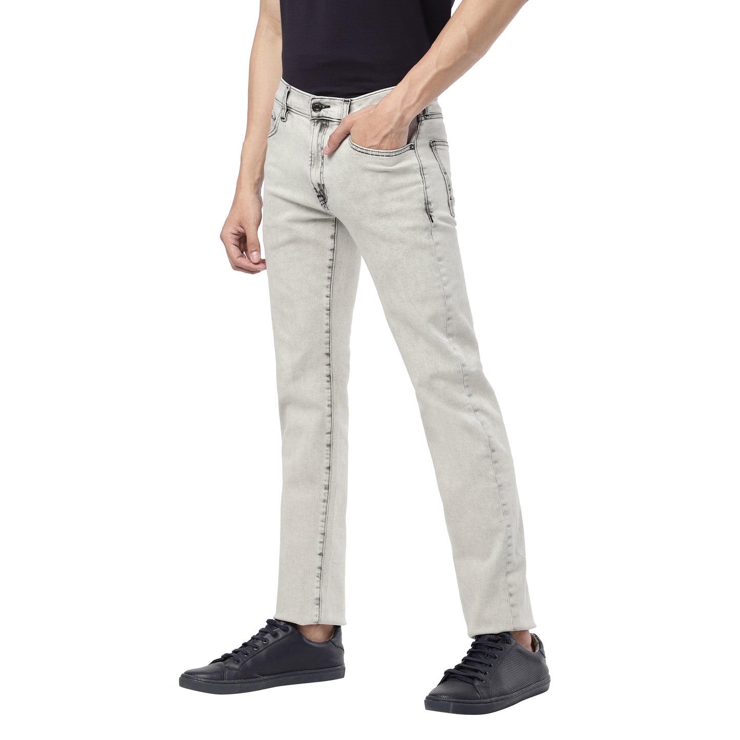 GARETH-Light Grey Regular Fit Jeans