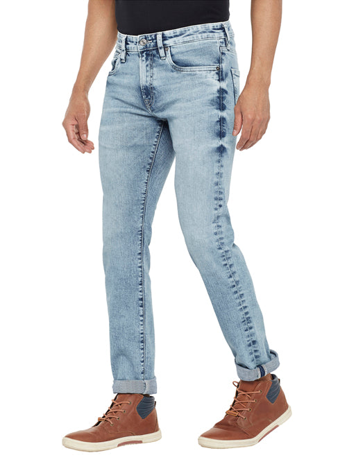 GREALISH-Blue Comfort Slim Jeans