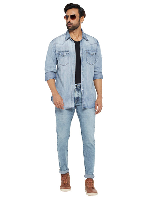GREALISH-Blue Comfort Slim Jeans