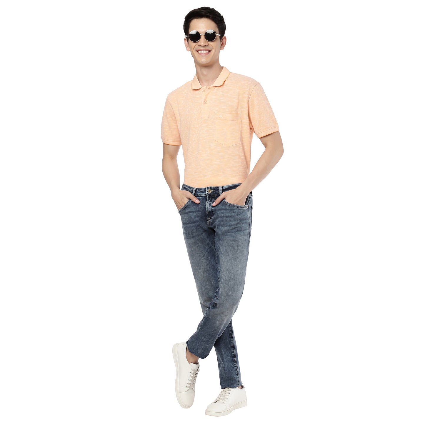 HAZARD-Mid-Blue Regular Fit Jeans
