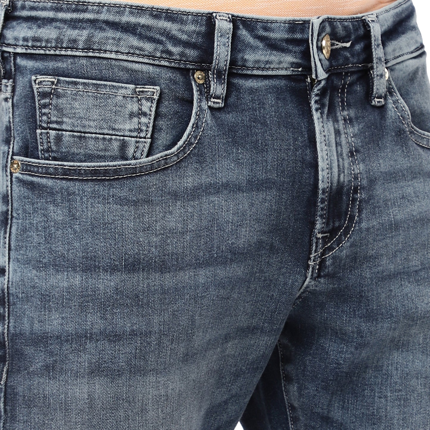 HAZARD-Mid-Blue Regular Fit Jeans