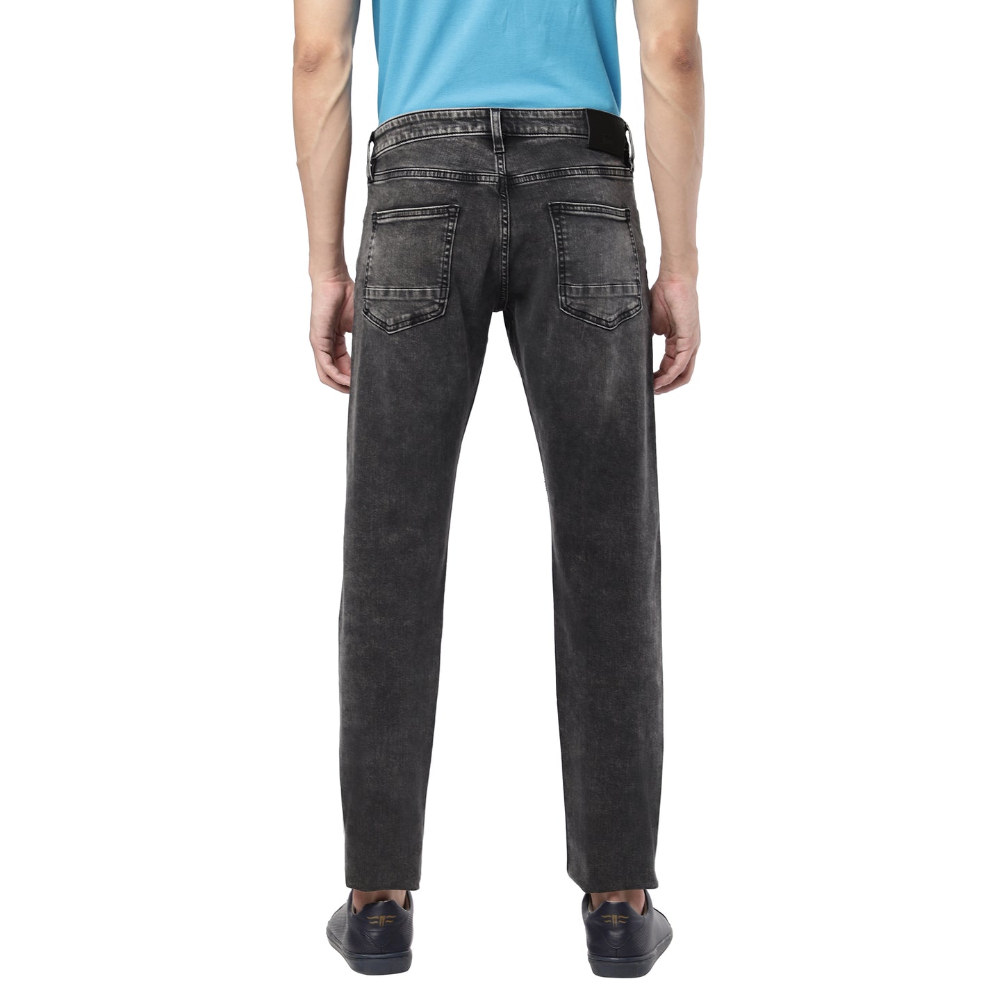 HUNTELAAR-Mid-Black Comfort Slim Jeans