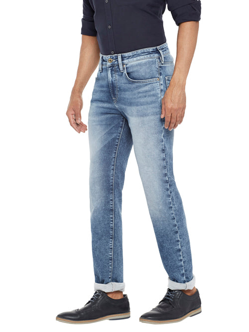 YEDDER-Blue Regular Fit Jeans