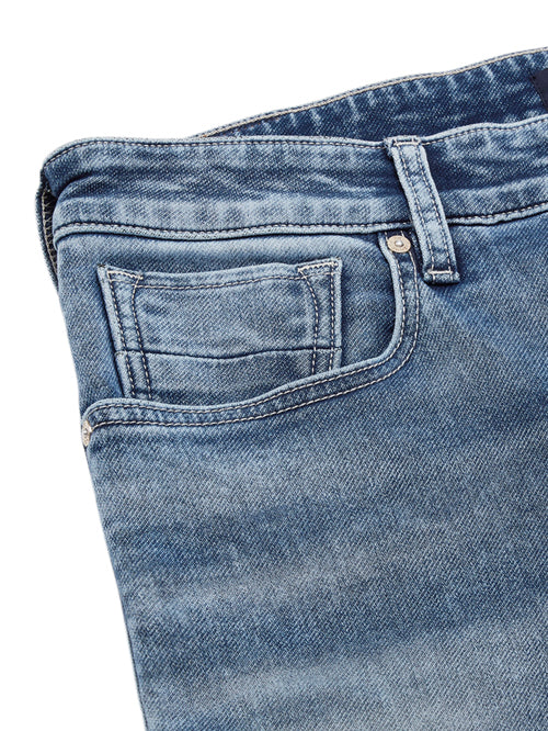 YEDDER-Blue Regular Fit Jeans