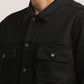 ALLAN-MEN BLACK REGULAR FIT JACKET