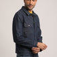 ALLEN-MEN DARK BLUE REGULAR FIT JACKET