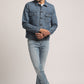 BRIAN-MEN MID BLUE REGULAR FIT JACKET