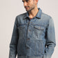 CONNER-MEN MID BLUE CLASSIC TRUCKER JACKET