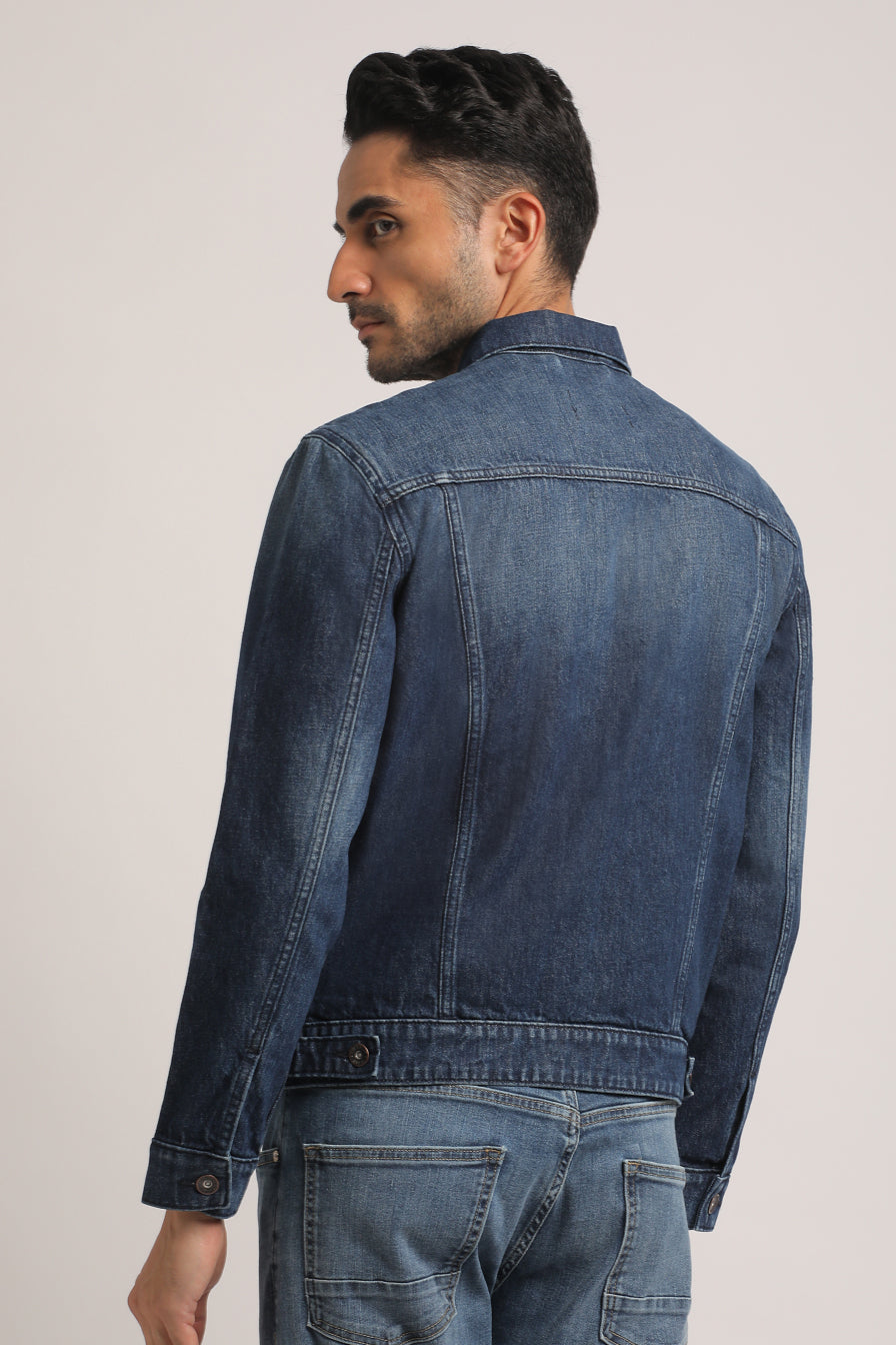 CONOR-MEN DARK BLUE CLASSIC TRUCKER JACKET