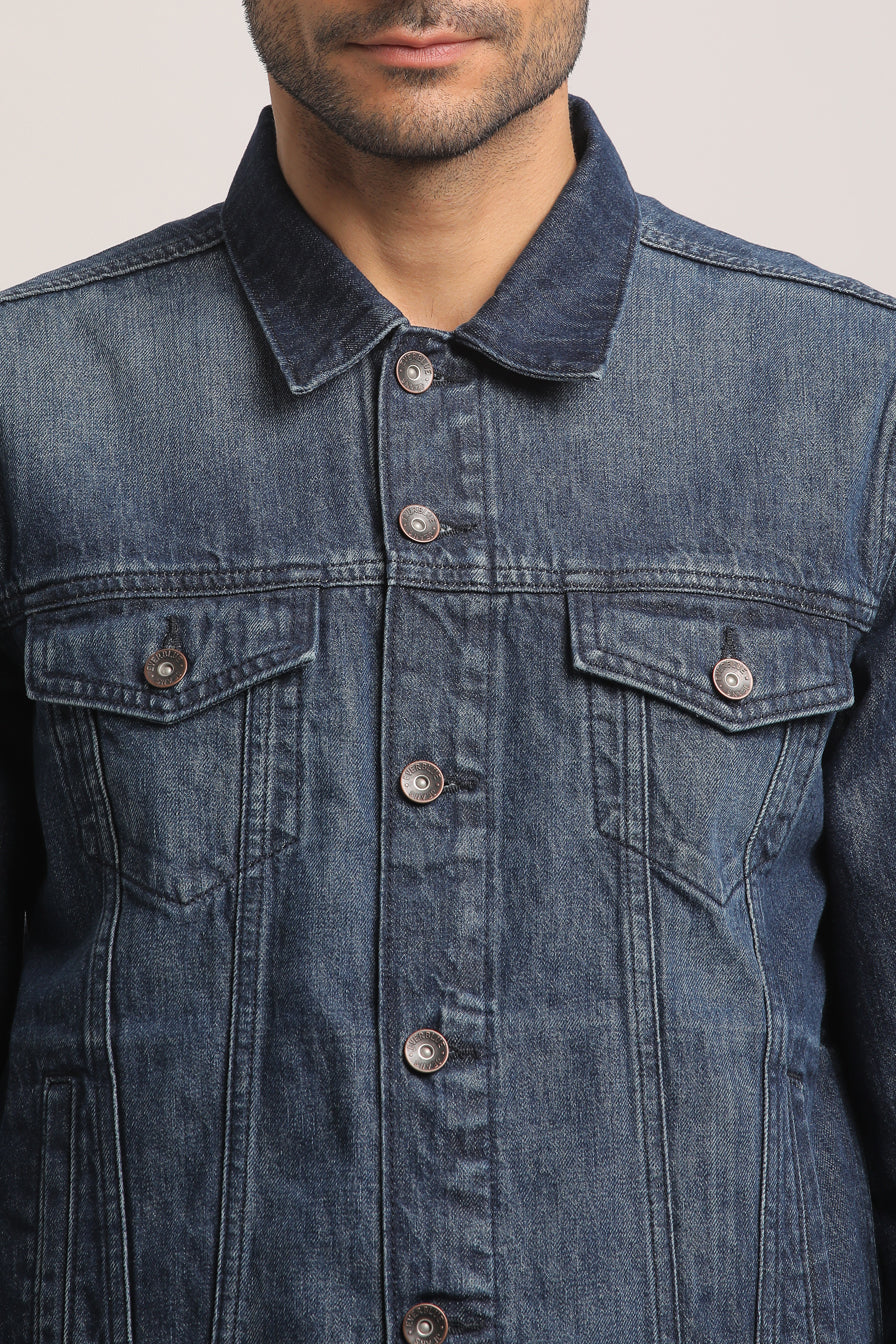 CONOR-MEN DARK BLUE CLASSIC TRUCKER JACKET