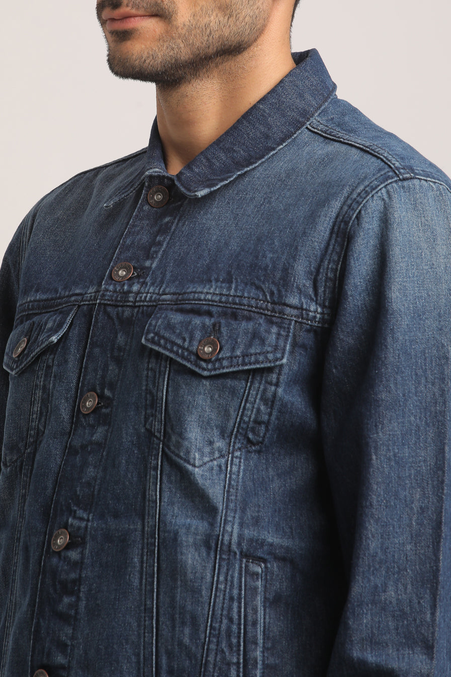 CONOR-MEN DARK BLUE CLASSIC TRUCKER JACKET