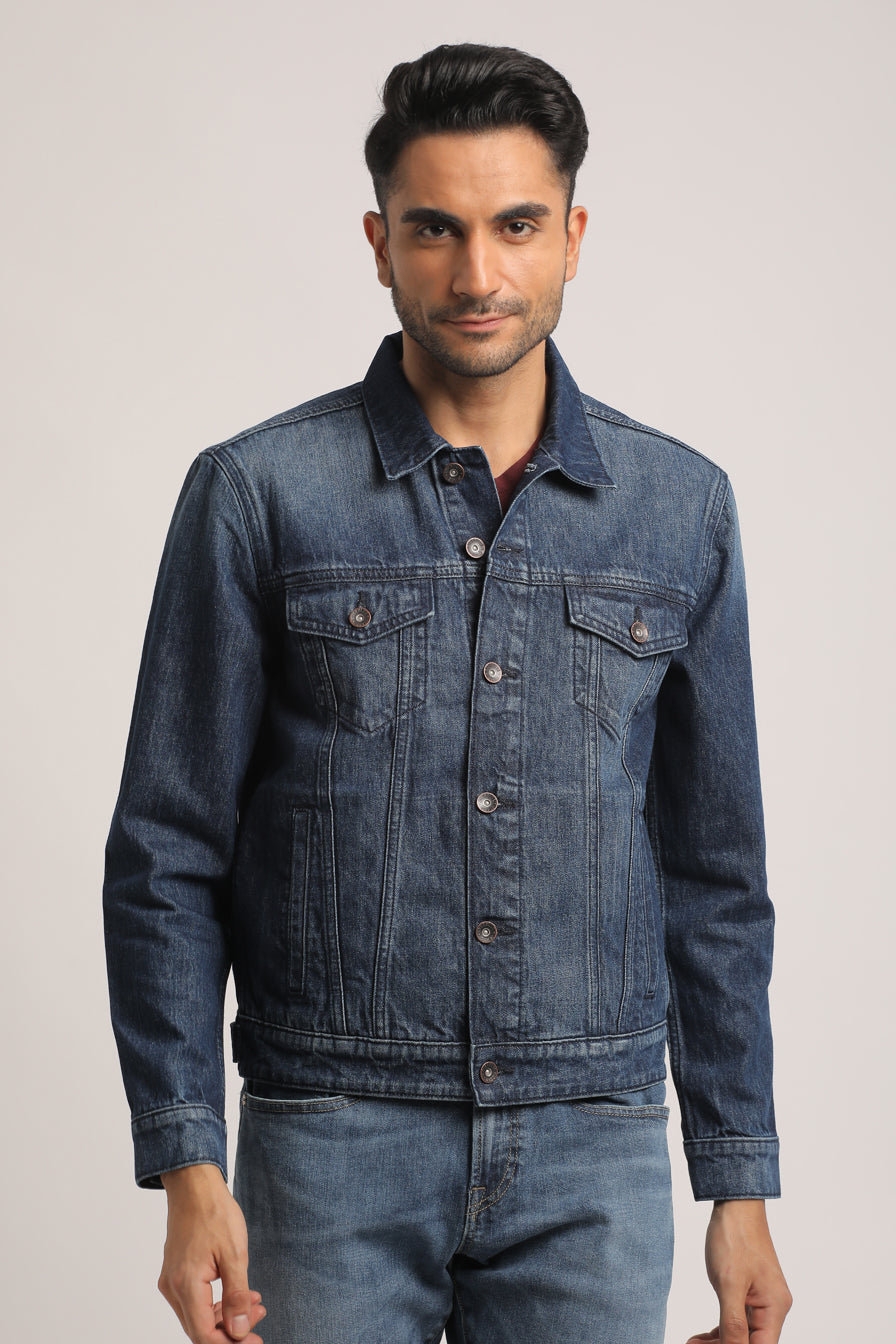 CONOR-MEN DARK BLUE CLASSIC TRUCKER JACKET