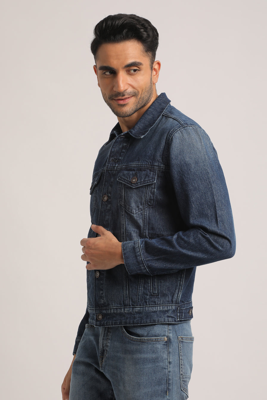 CONOR-MEN DARK BLUE CLASSIC TRUCKER JACKET