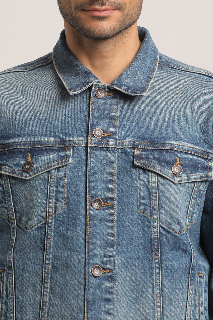 CORY-MEN MID BLUE CLASSIC TRUCKER JACKET