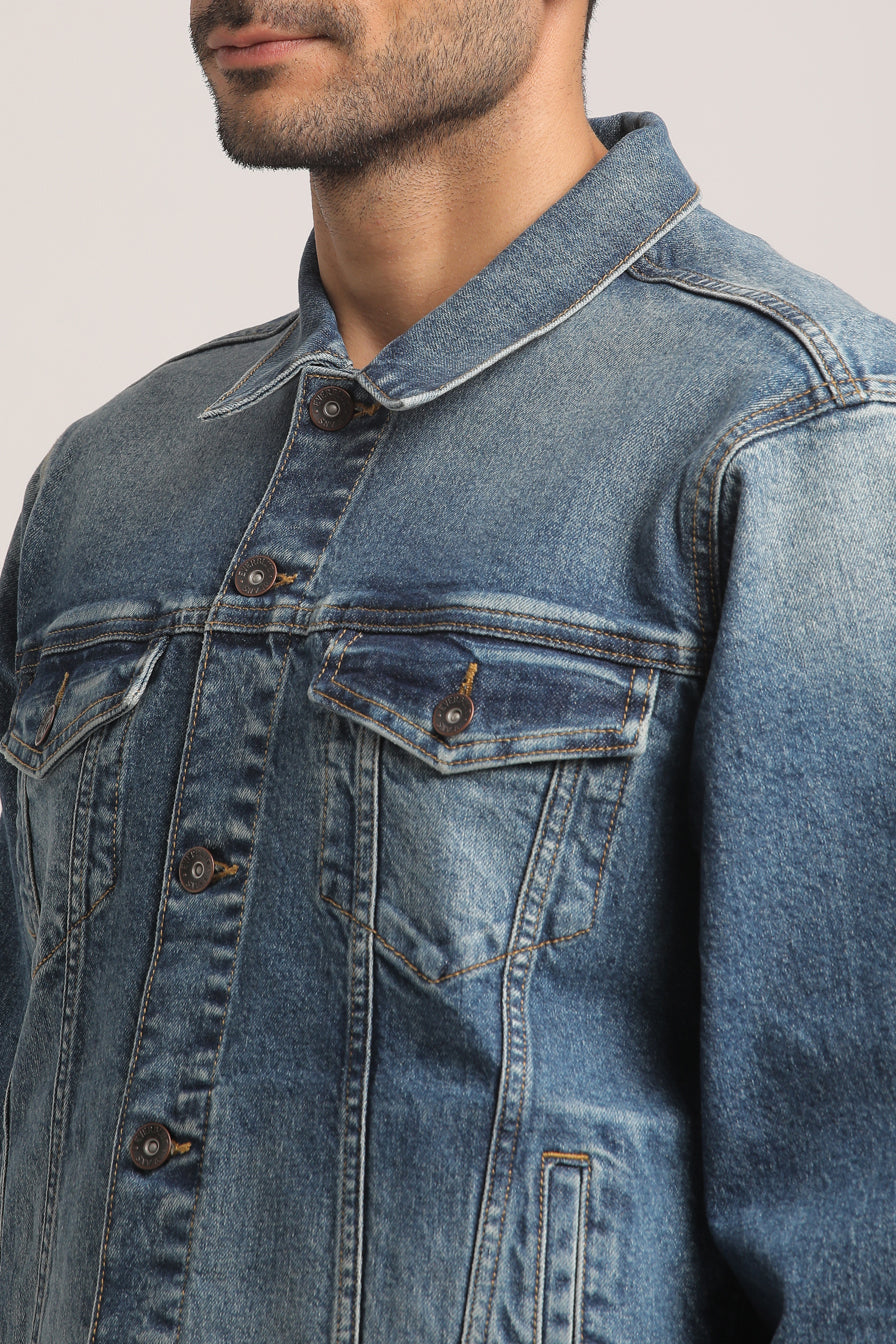 CORY-MEN MID BLUE CLASSIC TRUCKER JACKET