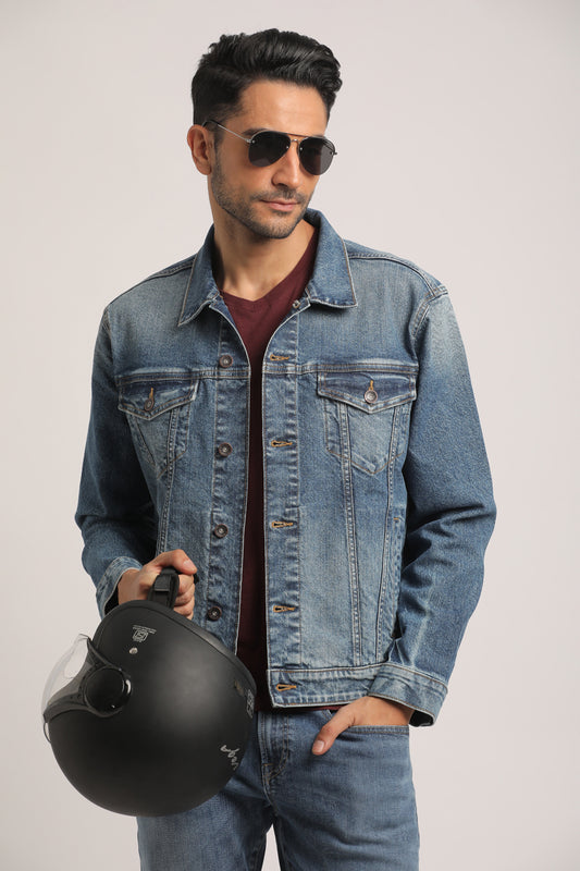 CORY-MEN MID BLUE CLASSIC TRUCKER JACKET