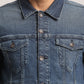 DAMIAN-MEN DARK BLUE CLASSIC TRUCKER JACKET