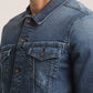 DAMIAN-MEN DARK BLUE CLASSIC TRUCKER JACKET