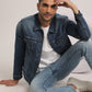 DAMIAN-MEN DARK BLUE CLASSIC TRUCKER JACKET